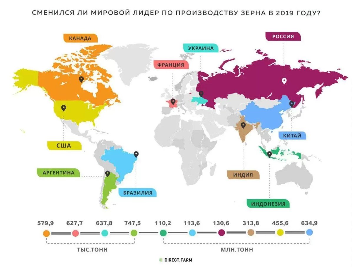 Лидеры по производству зерна в мире 2022