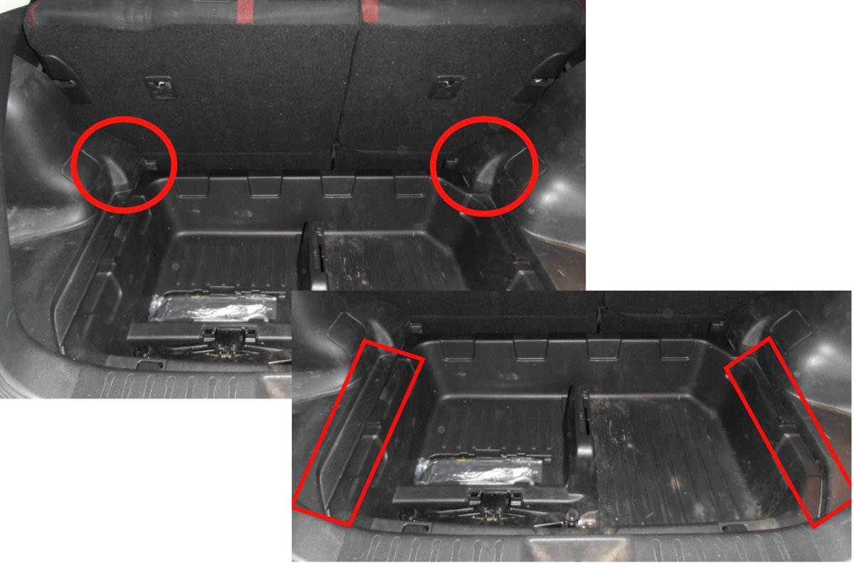 Домкрат в Ниссан Джук багажник