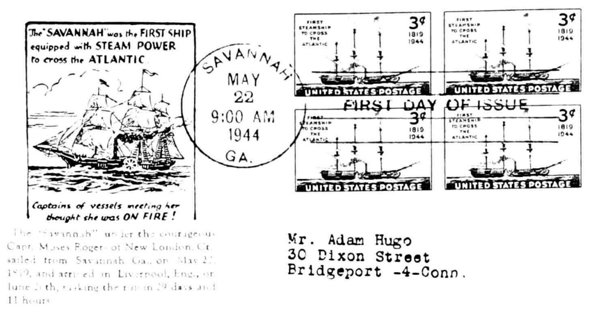 Саванна корабль первым переплывшим Атлантику