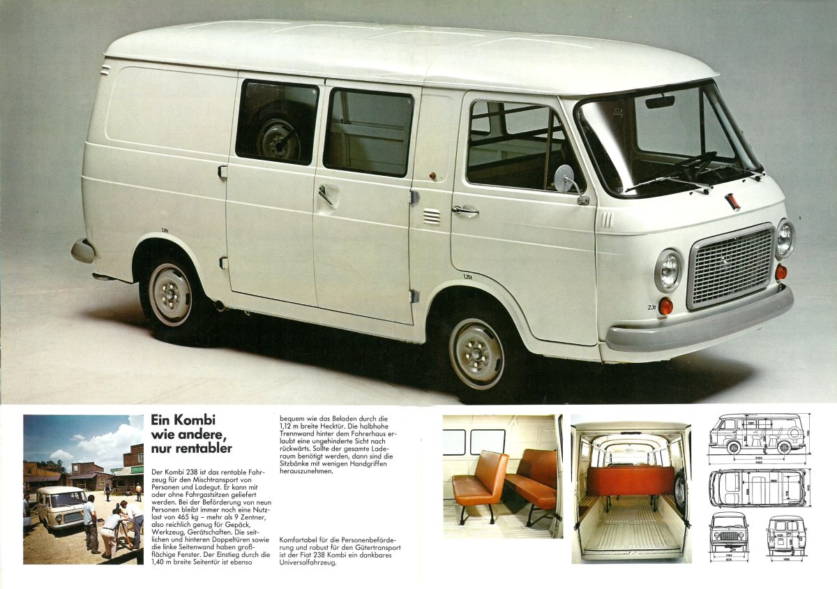 Fiat 238 Minivan 1975 салон