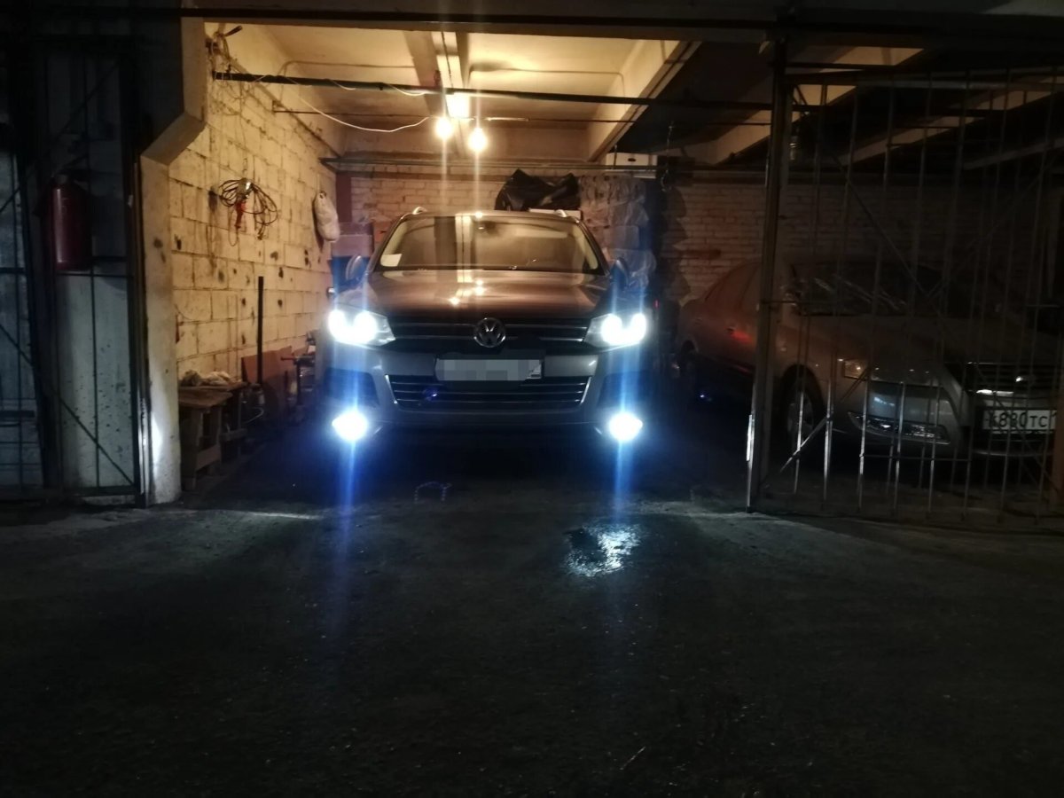 Туарег НФ замена противотуманок