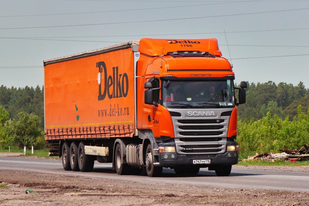 Скания оранжевая Делко r730