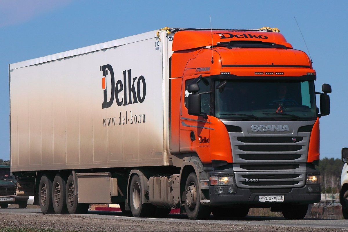 Скания оранжевая Делко 440