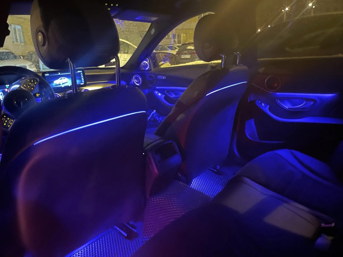 Mercedes w205 салон подсветка