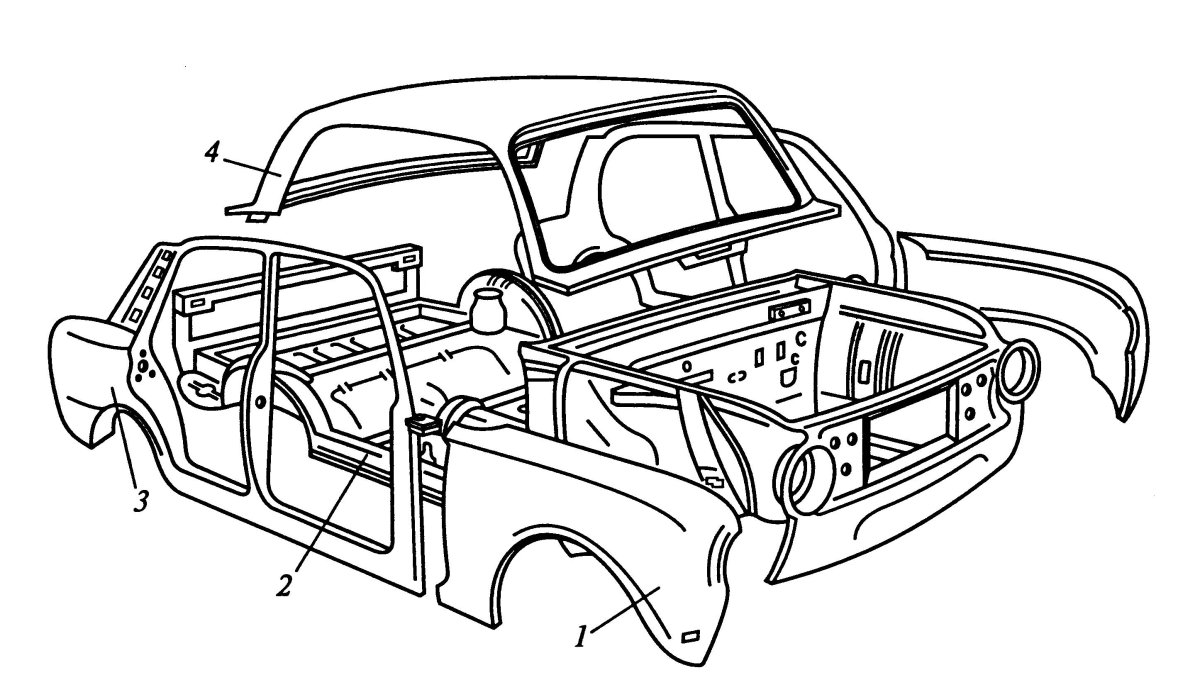 Передняя часть ВАЗ 2107 кузова