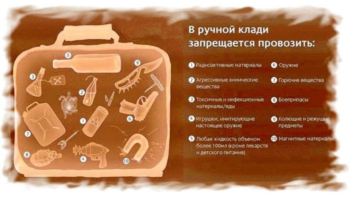 Вещи в ручную кладь на самолет