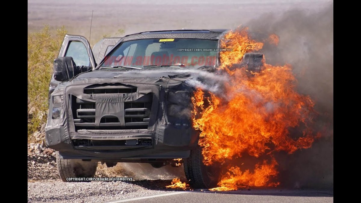 Burning Ford f150