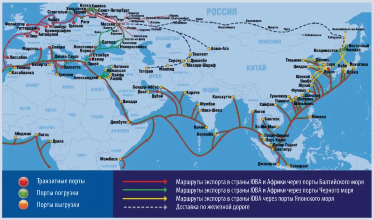 Маршруты перевозки грузов
