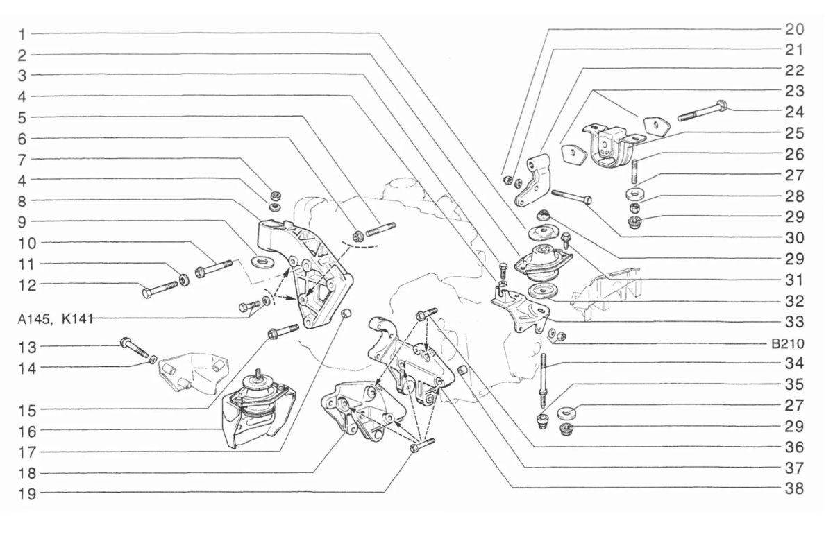 Опоры крепления двигателя ВАЗ 2110