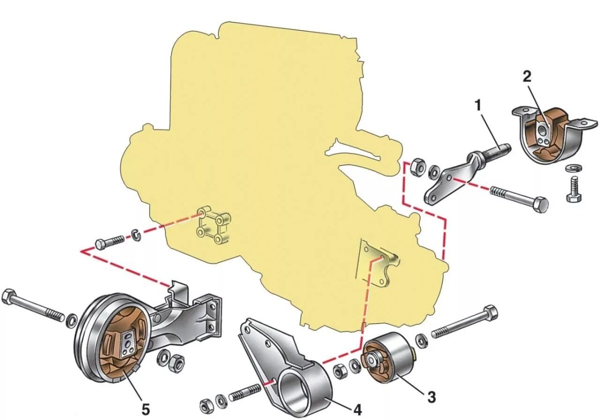 Подушки крепления двигателя ВАЗ 2114