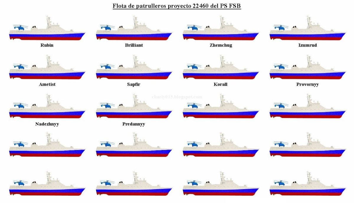 Сторожевые корабли проекта 22460 чертёж