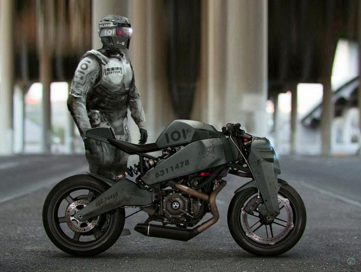 Киберпанк мотоцикл