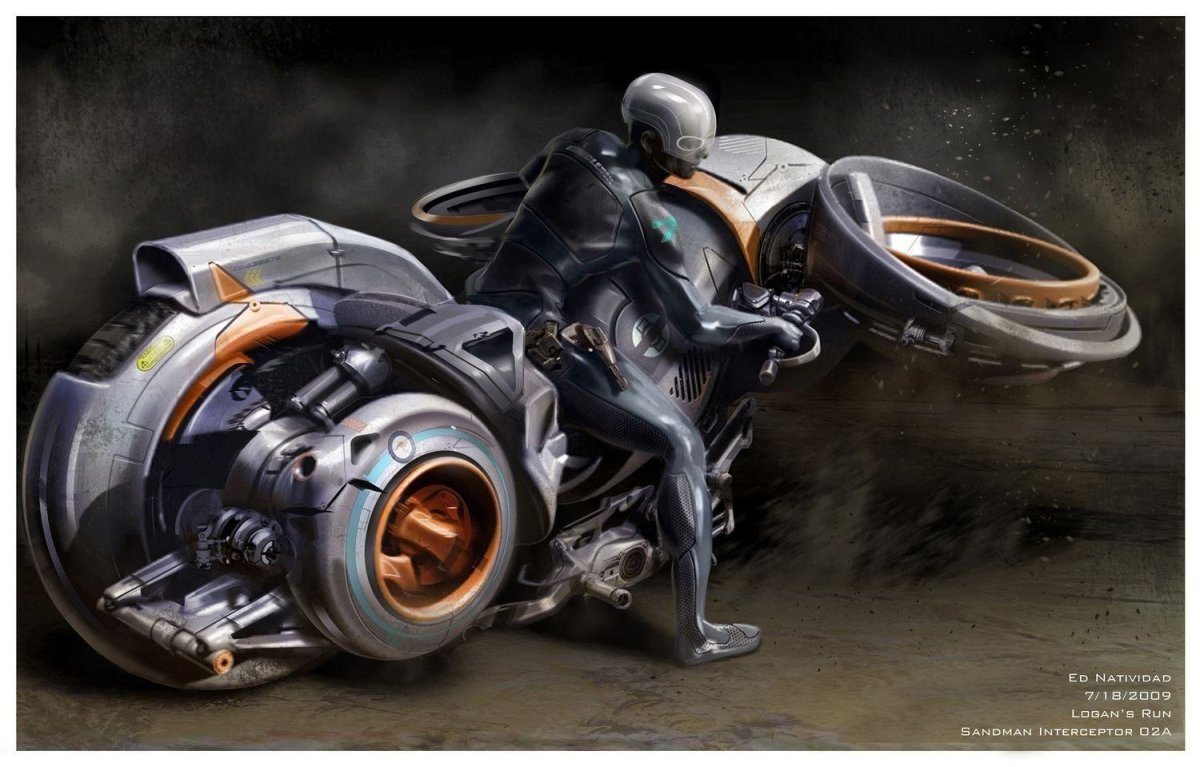 Мотоцикл scifi концепт Art