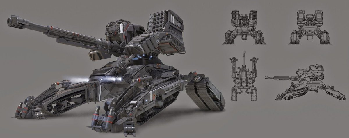 Мех Sci-Fi турель