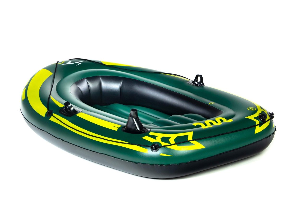 Лодка ПВХ двухместная гребная с надувным дном