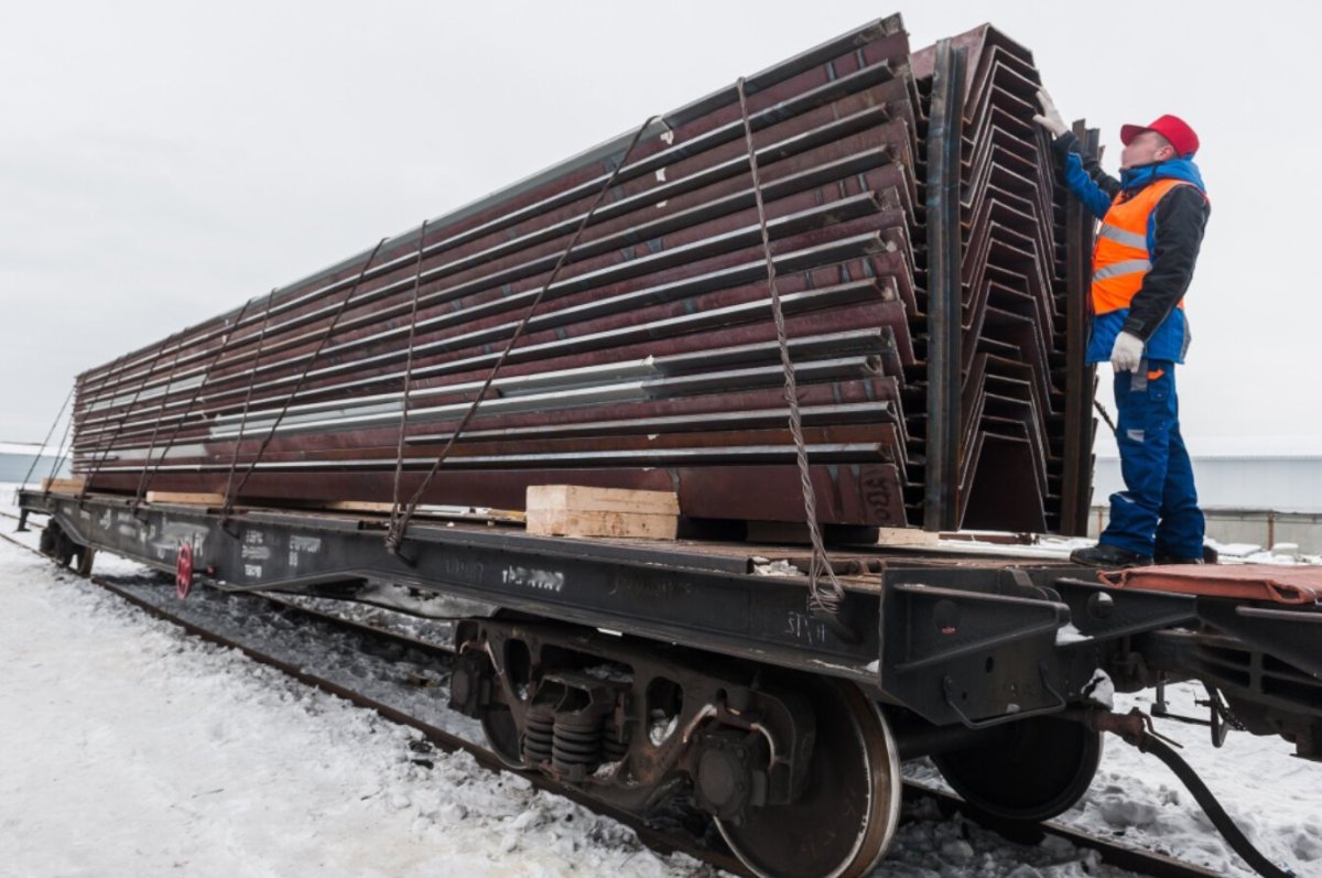 Увязка груза на платформе