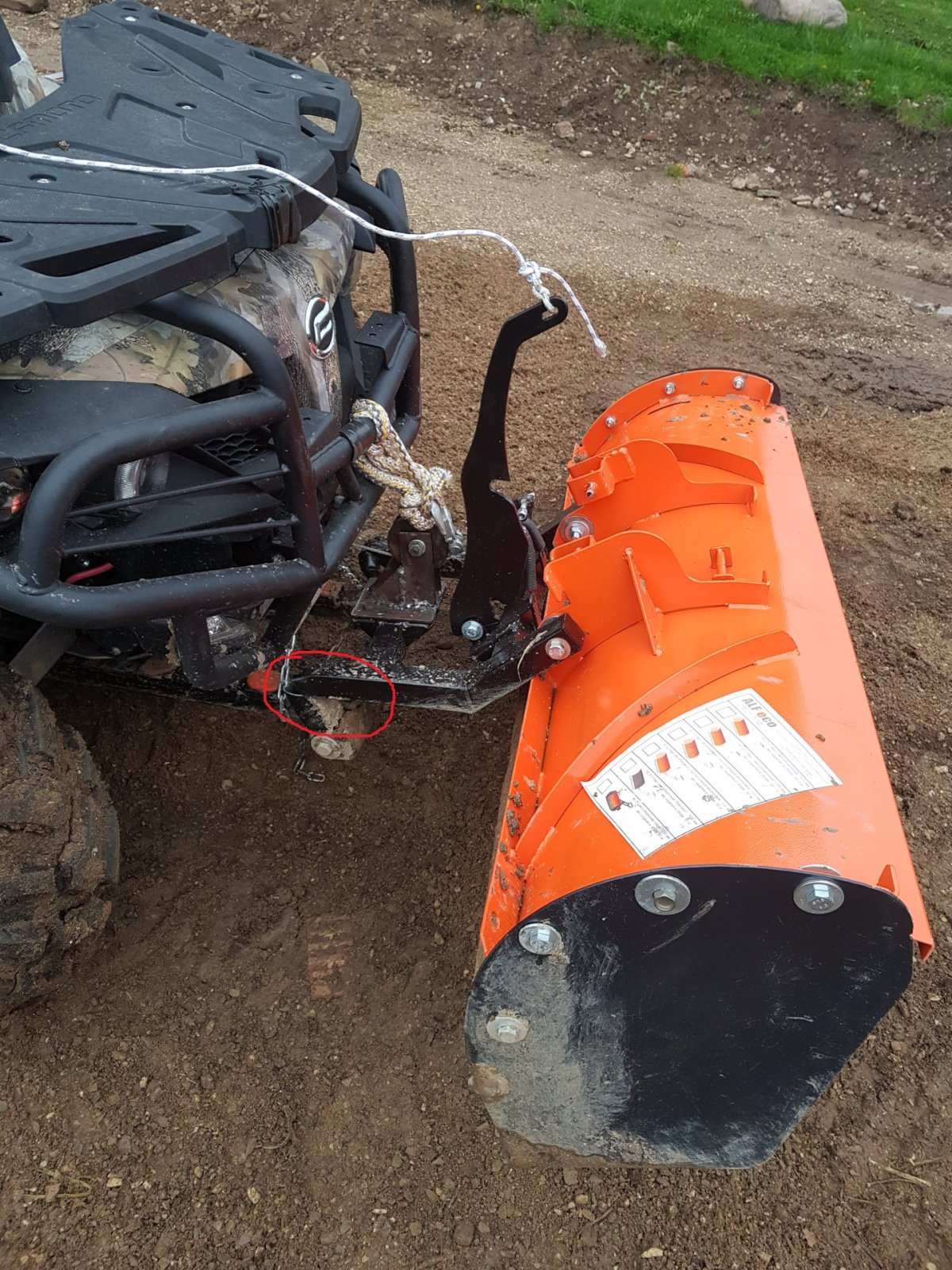 Отвал ALFECO для квадроцикла