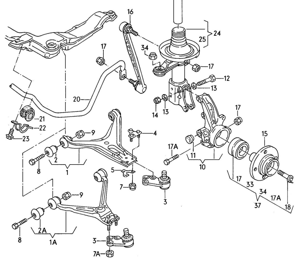 Ходовая Ауди 80 б3