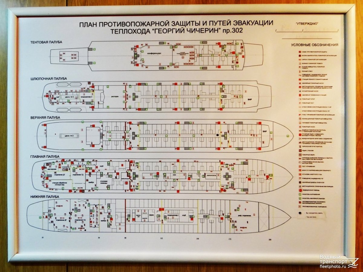 Теплоход Георгий Чичерин схема палуб