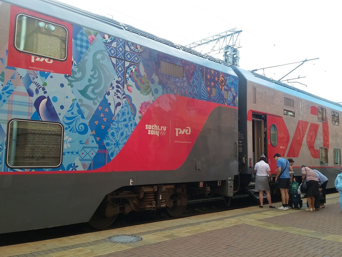 Двухэтажный поезд Сочи 2014