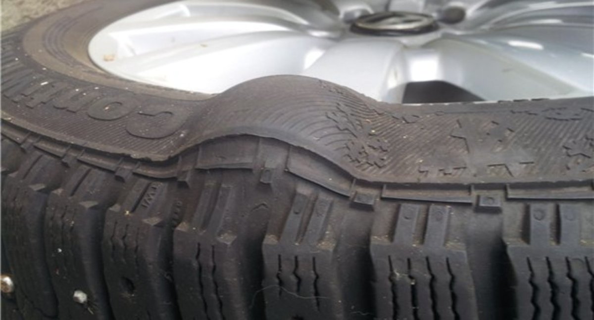 Грыжа автошины это