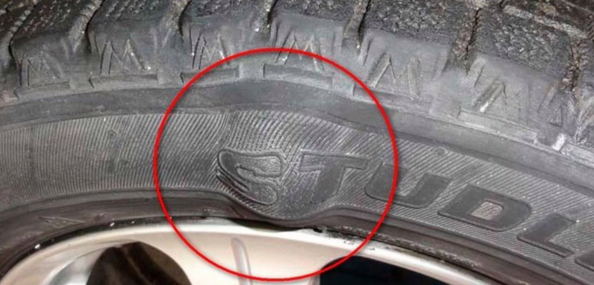 Грыжа на протекторе