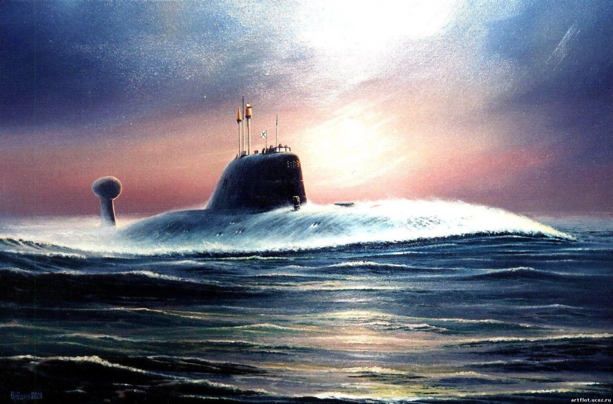 Художник маринист Мурманск подводная лодка