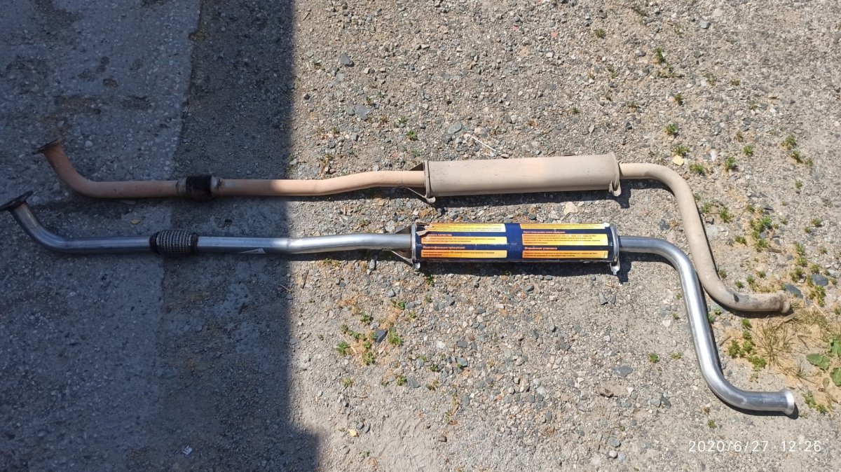 Трасса выхлопа ВАЗ 2114