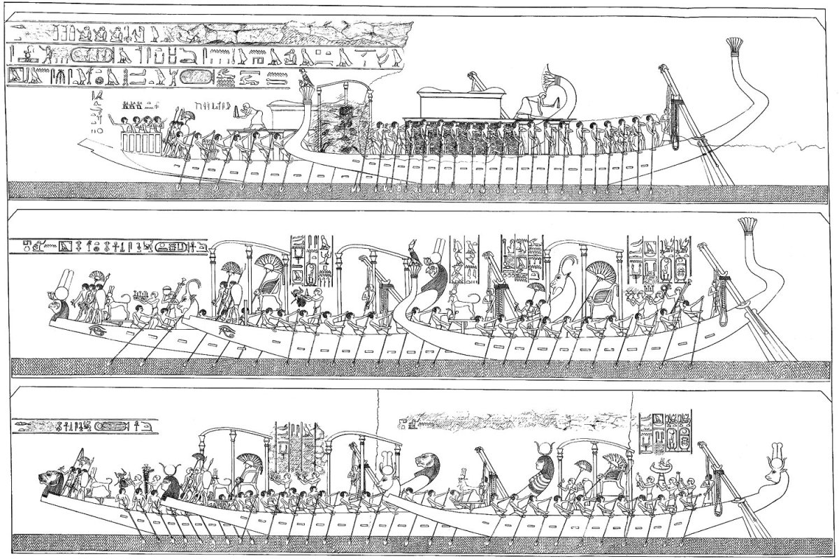 Древнеегипетский корабль чертежи