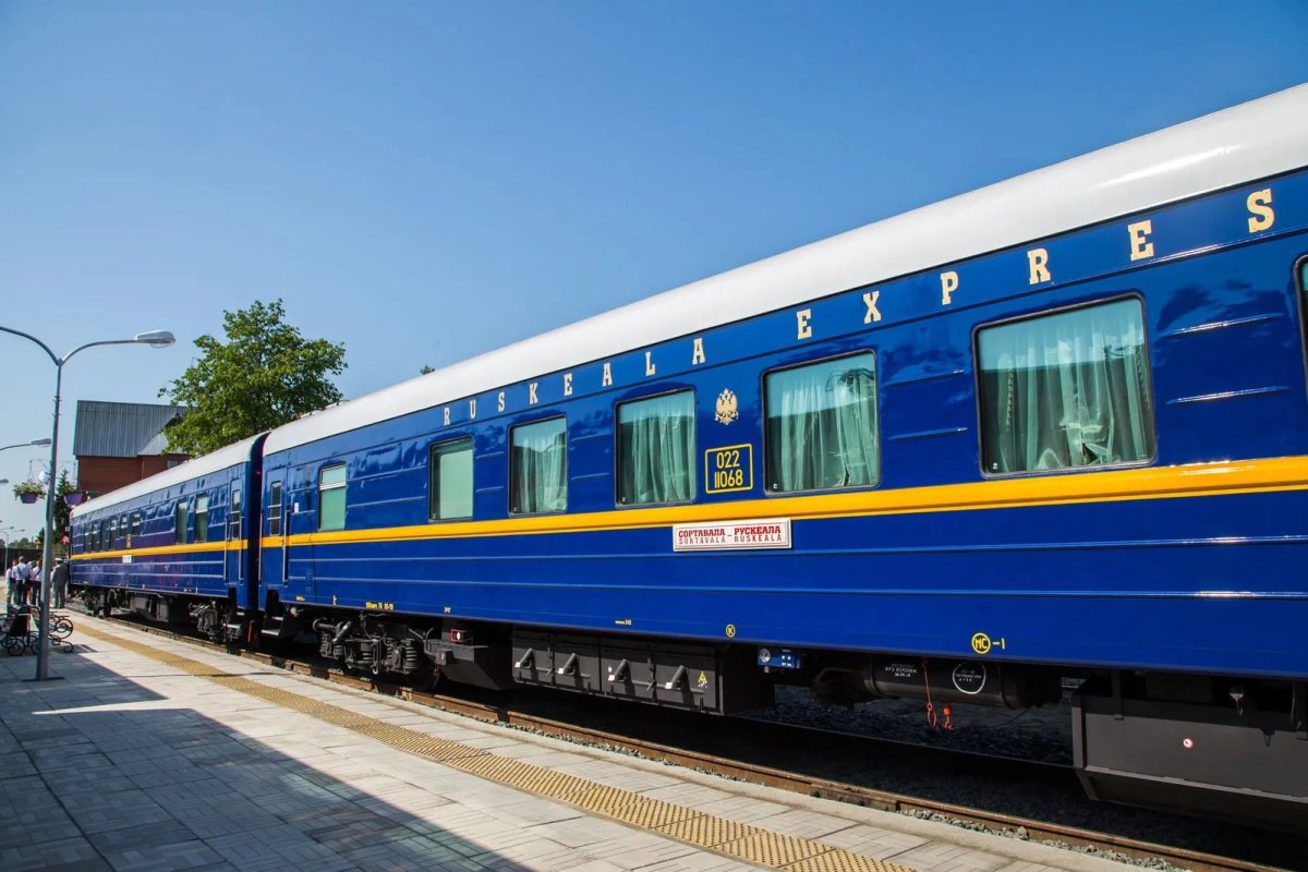 Вагоны поезда Рускеальский экспресс