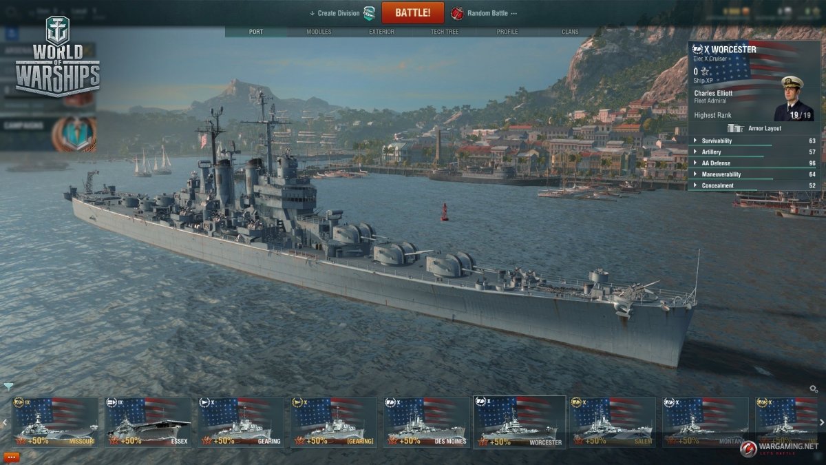 Американские эсминцы в World of Warships