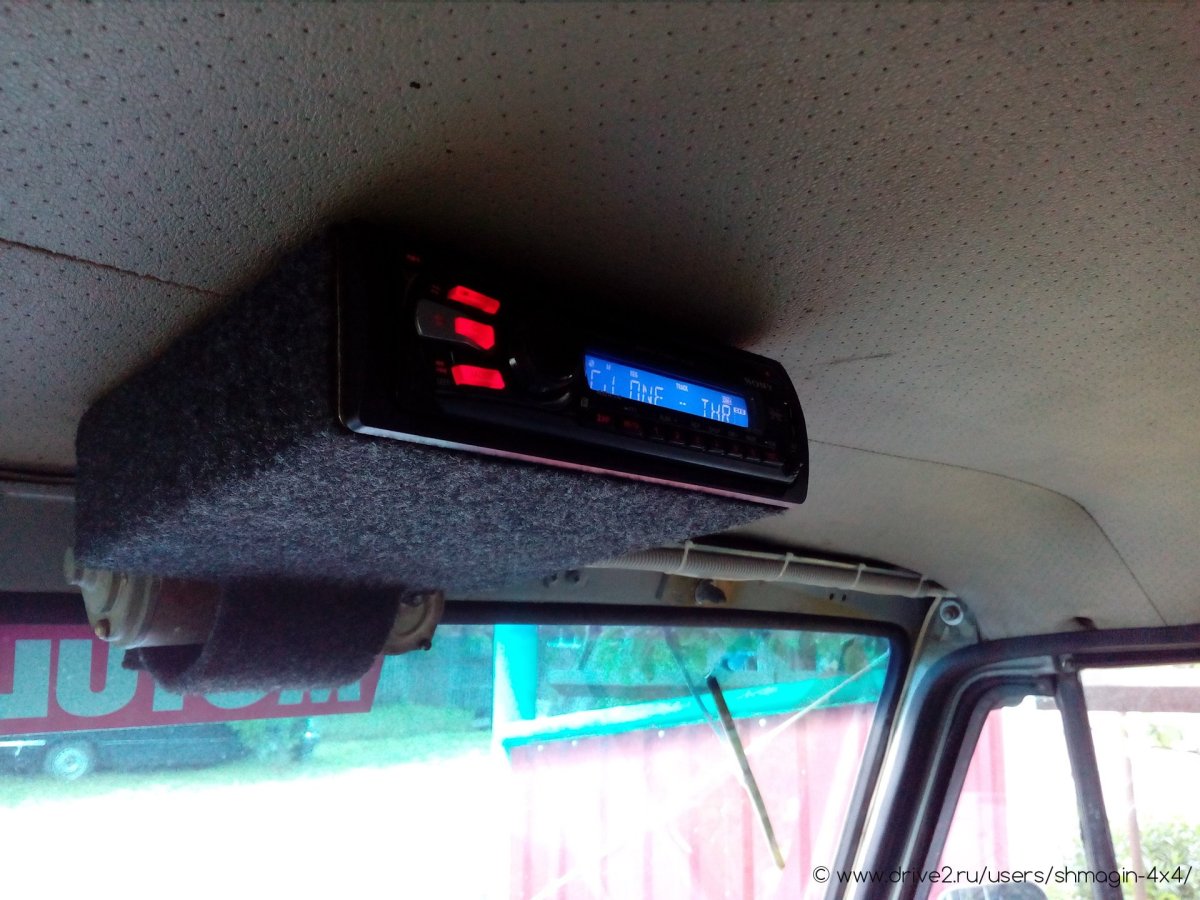 Полка под магнитолу на УАЗ Хантер