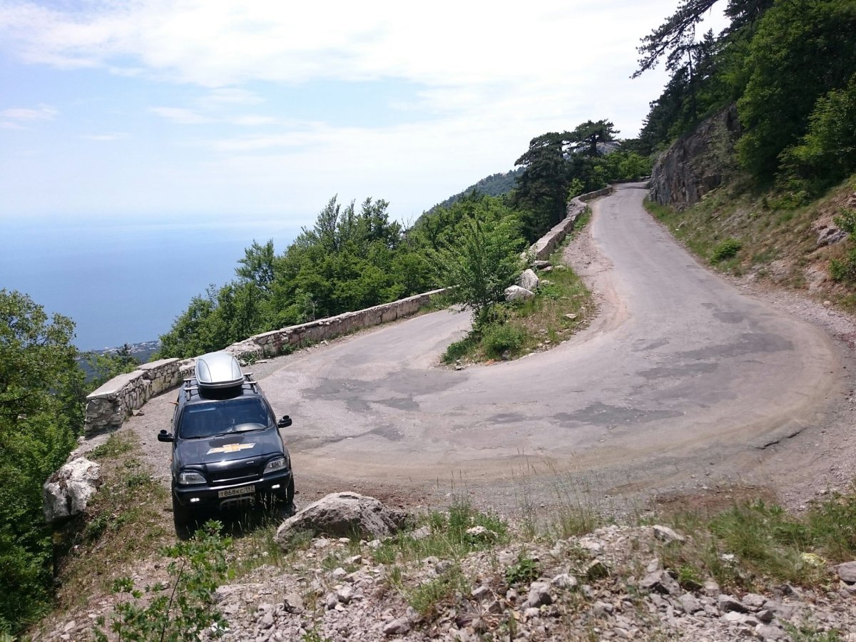 Серпантин на ай-Петри в Крыму