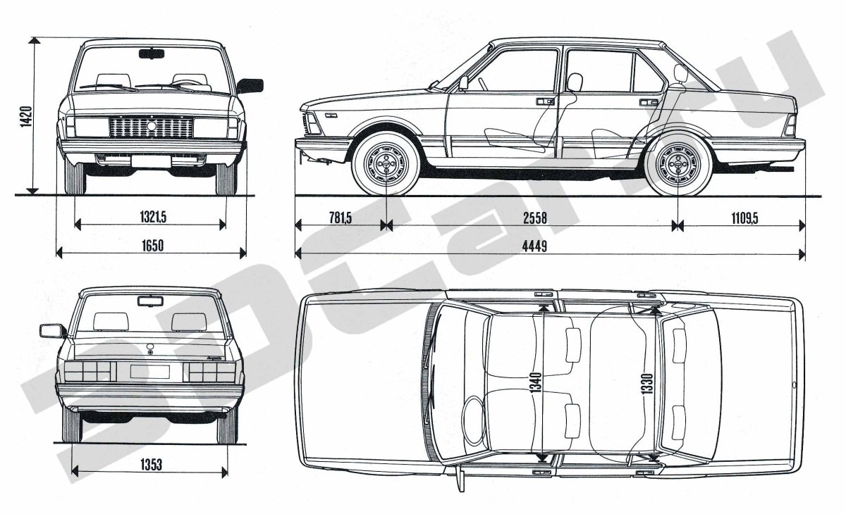Fiat 626 чертеж