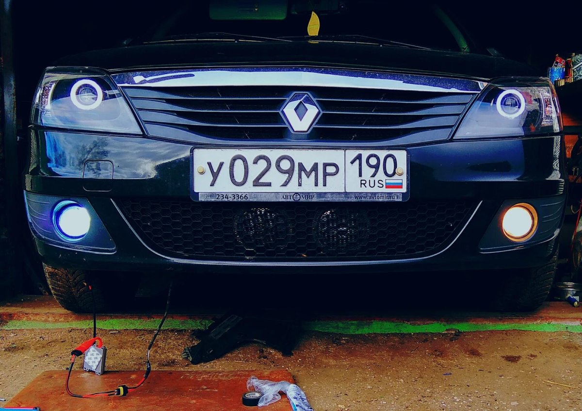 Ксенон на Рено Логан 1