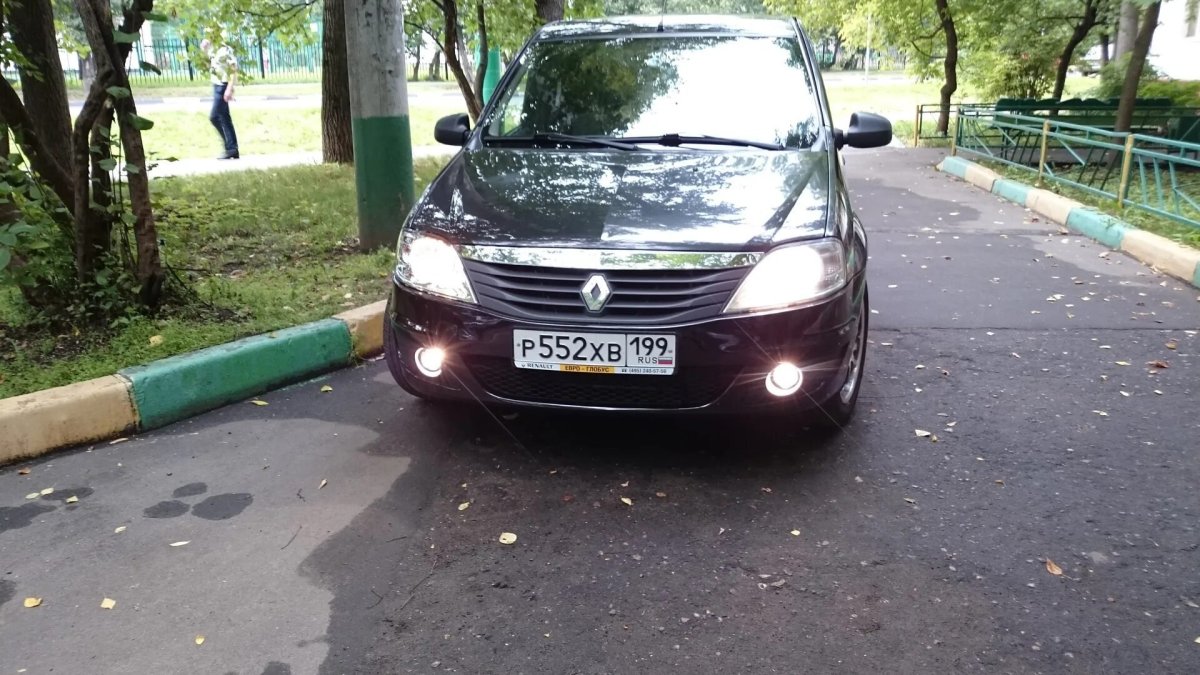 Дополнительные противотуманки на Рено Логан 1