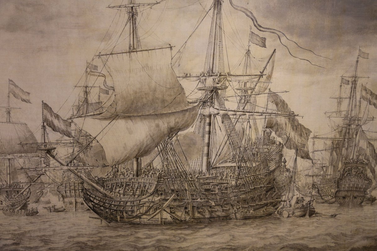 Willem van de Velde портреты кораблей 17 века
