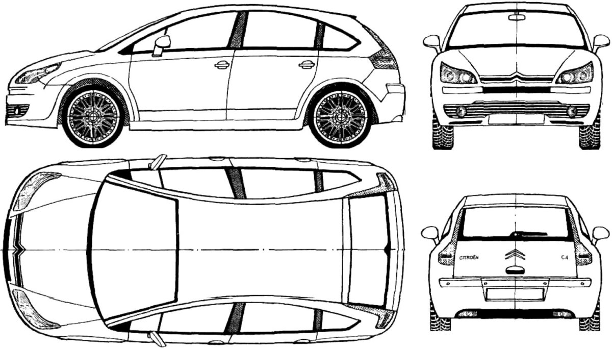Citroen c4 чертеж