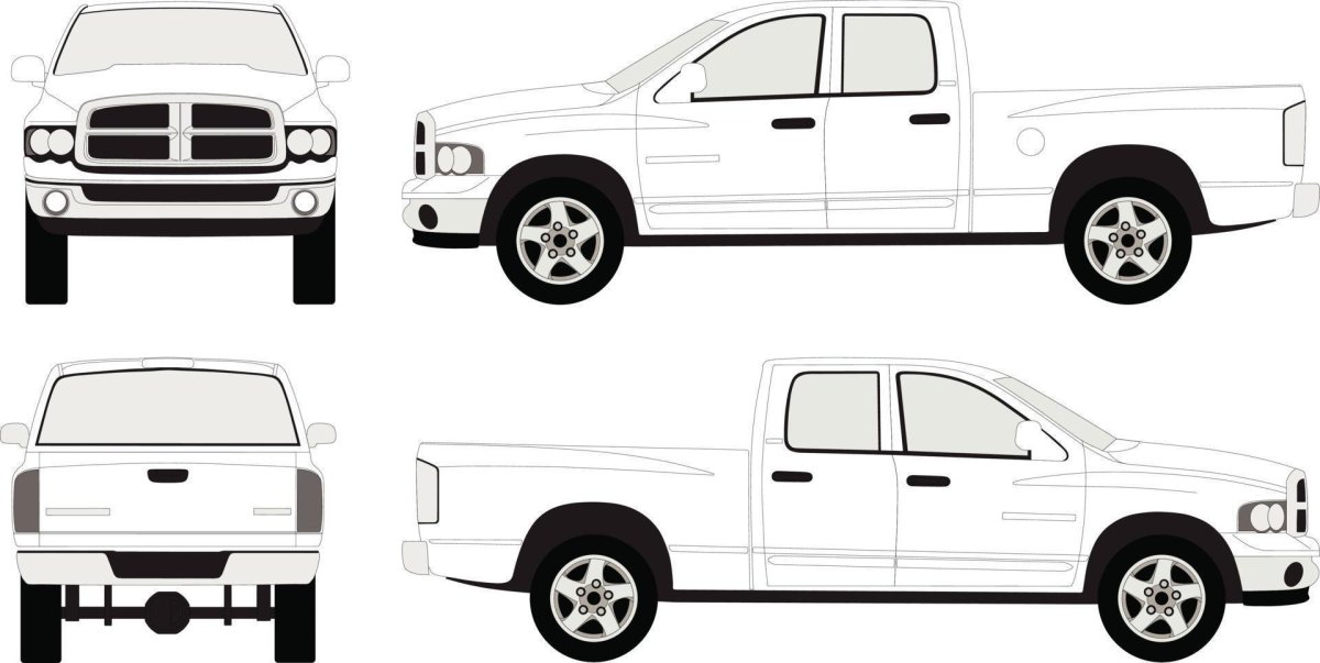 Dodge Ram 1500 чертеж
