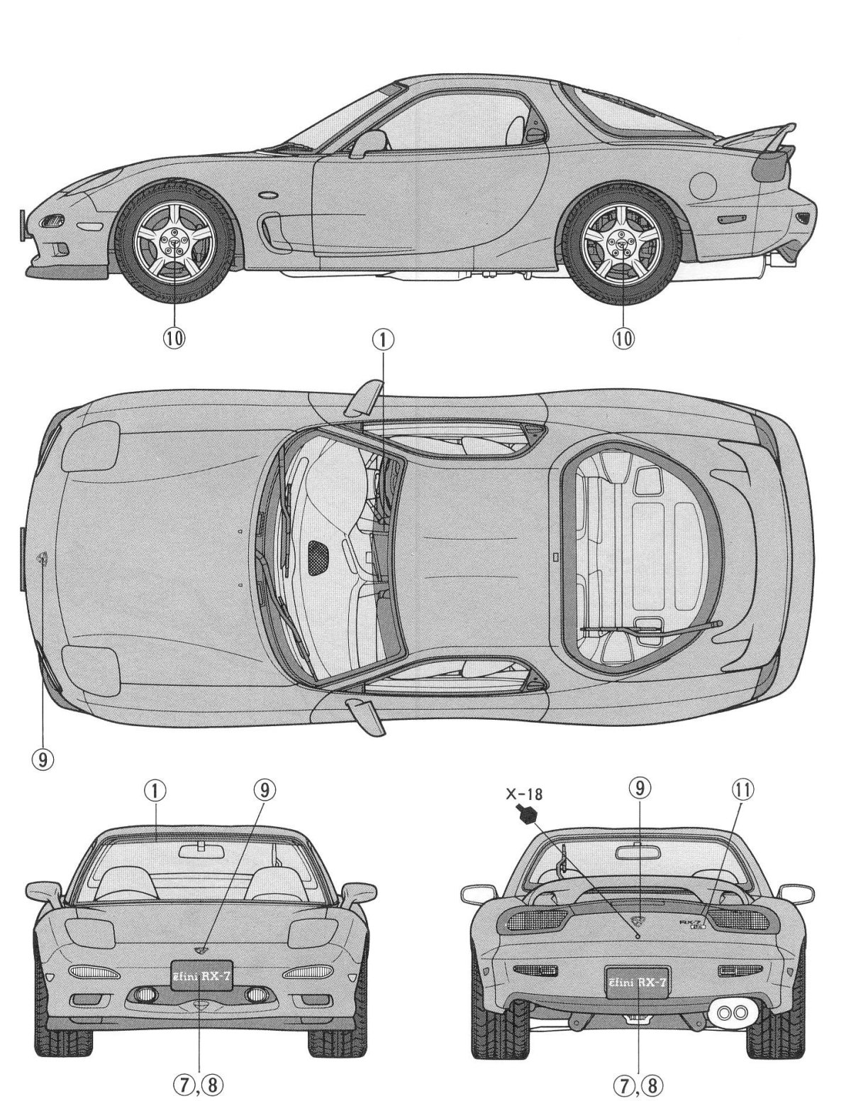 Toyota Supra a80 чертеж