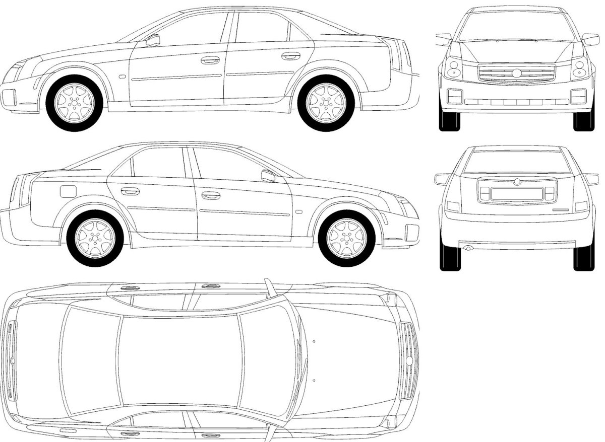 Cadillac CTS 2003 габариты