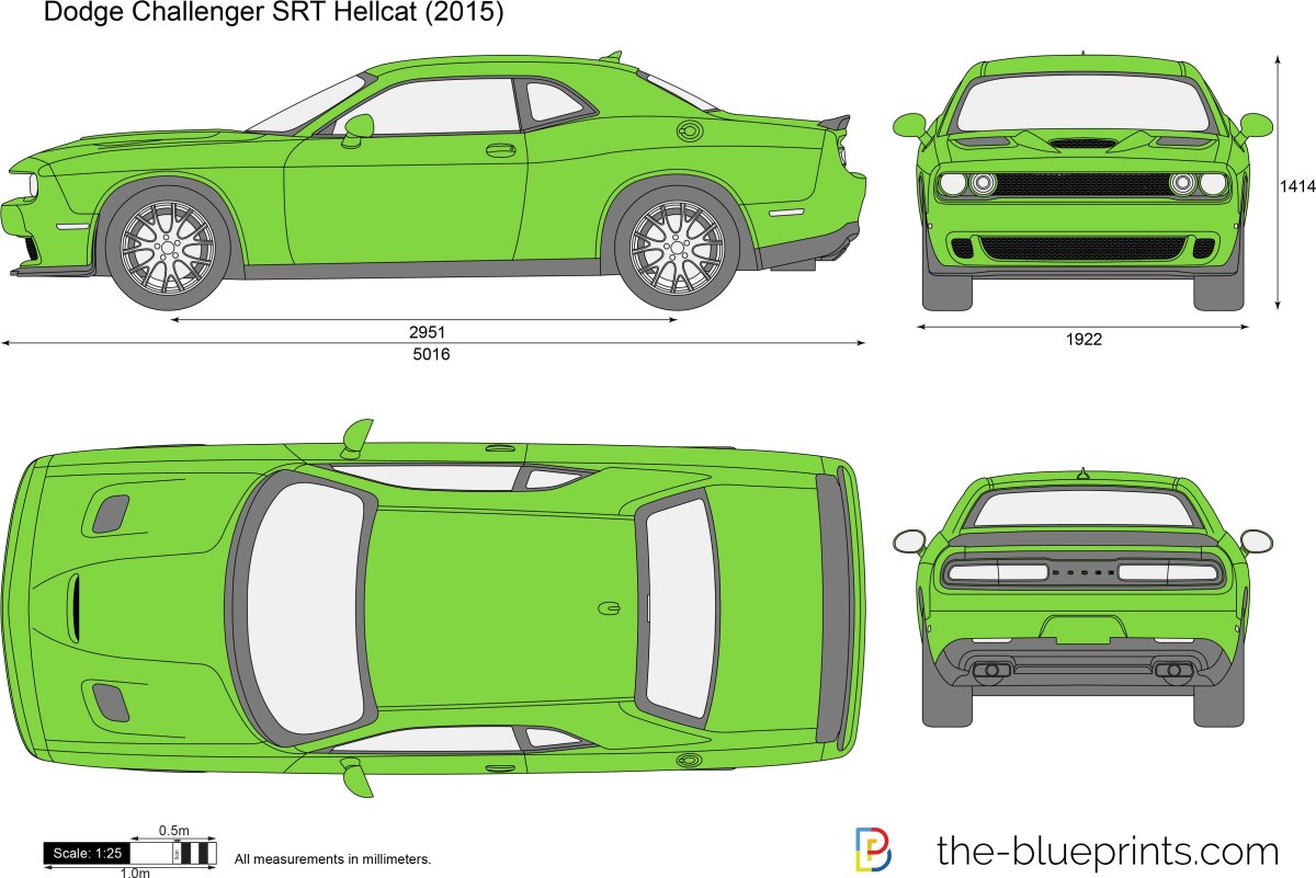 Dodge Challenger 2008 чертеж