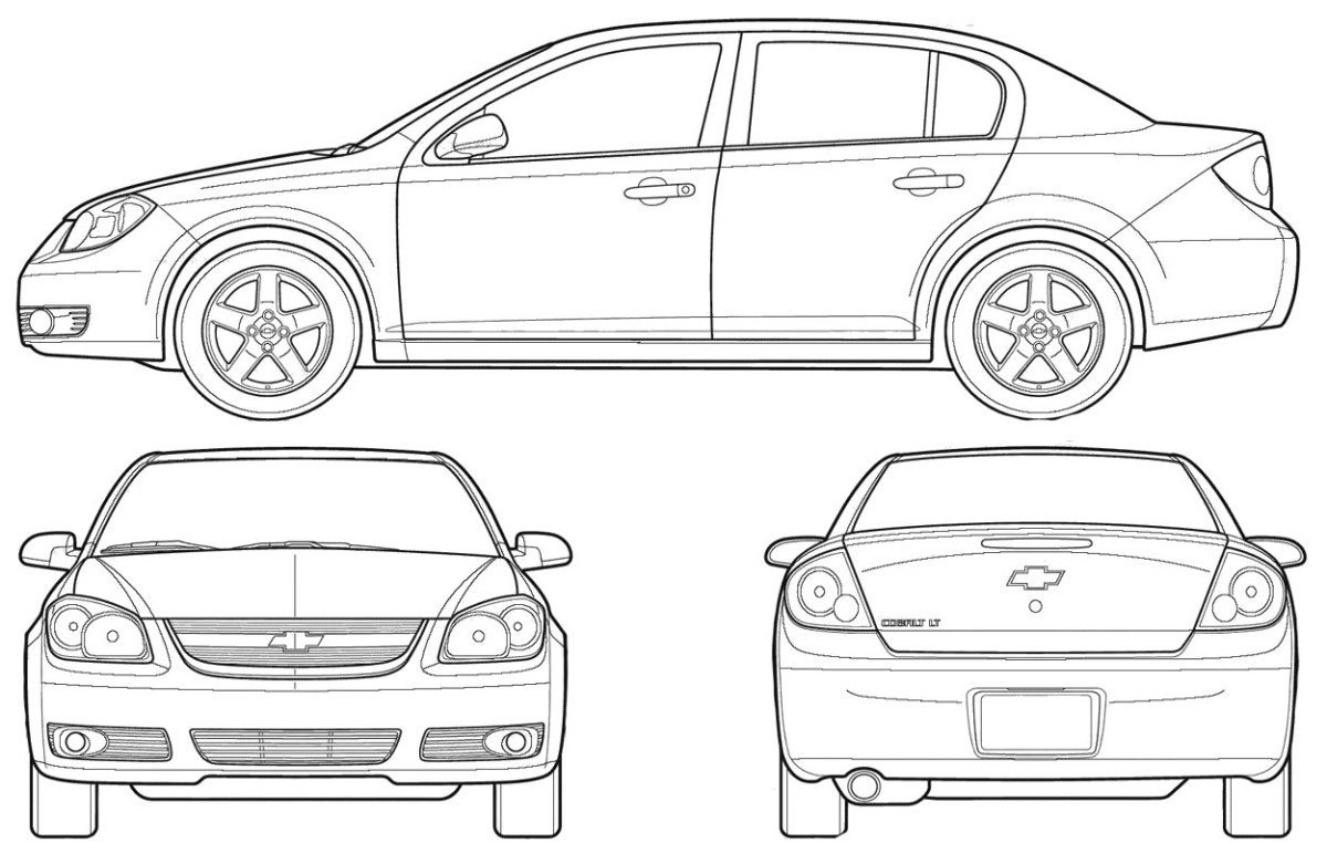 Chevrolet Malibu чертежи