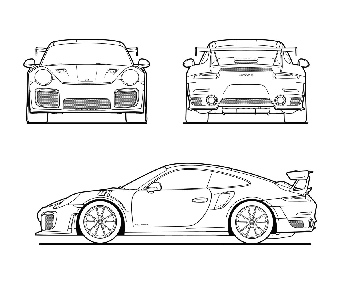 Porsche 911 gt3 RS Blueprint