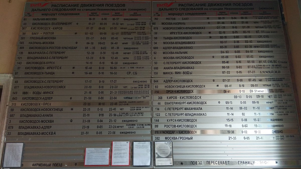 Поезд Тында Кисловодск