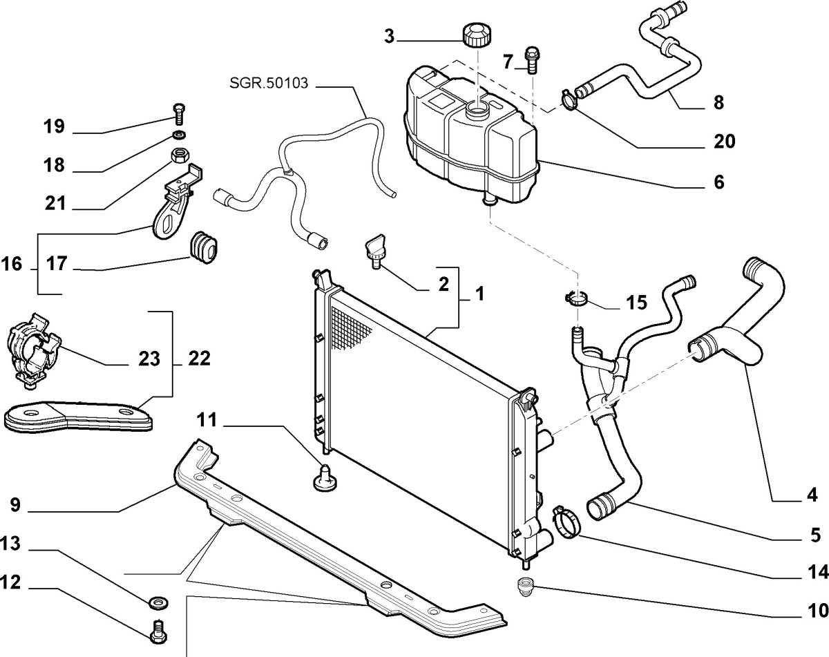 Система охлаждения Фиат Альбеа 1.4