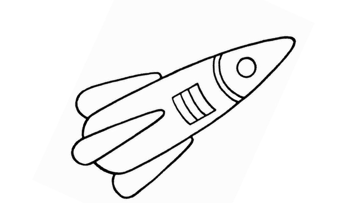 Ракета в космосе рисунок