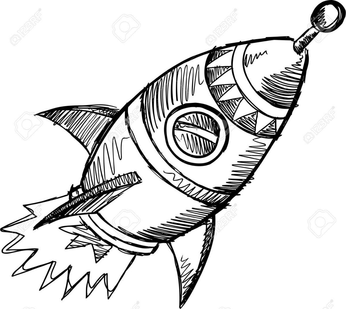 Космический корабль рисунок карандашом