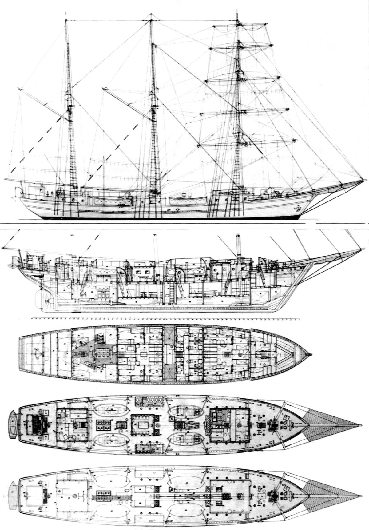 Баркентина Вега 2 чертежи