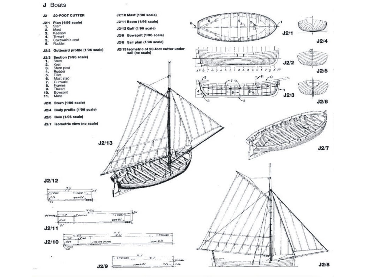 Парусный Баркас чертежи